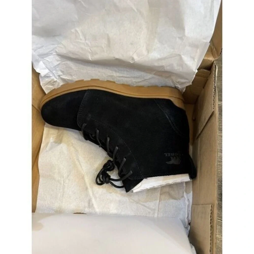 Sorel Women's Evie II Lace Waterproof Bootie Black Gum 2 NWB Size 9.5‎
